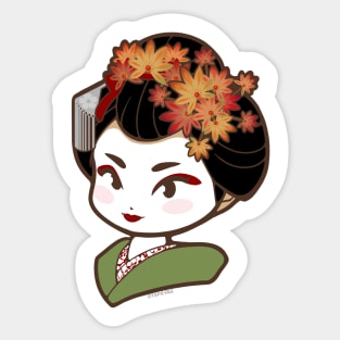 November Maiko - Maple Leaf Sticker